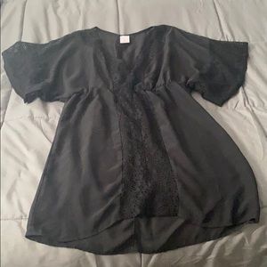 Black swimsuit cover up